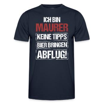Je suis maçon - apportez de la bière et partez - T-shirt sport Homme - bleu marine - Devant - AI Model Male 178 dark (178cm)