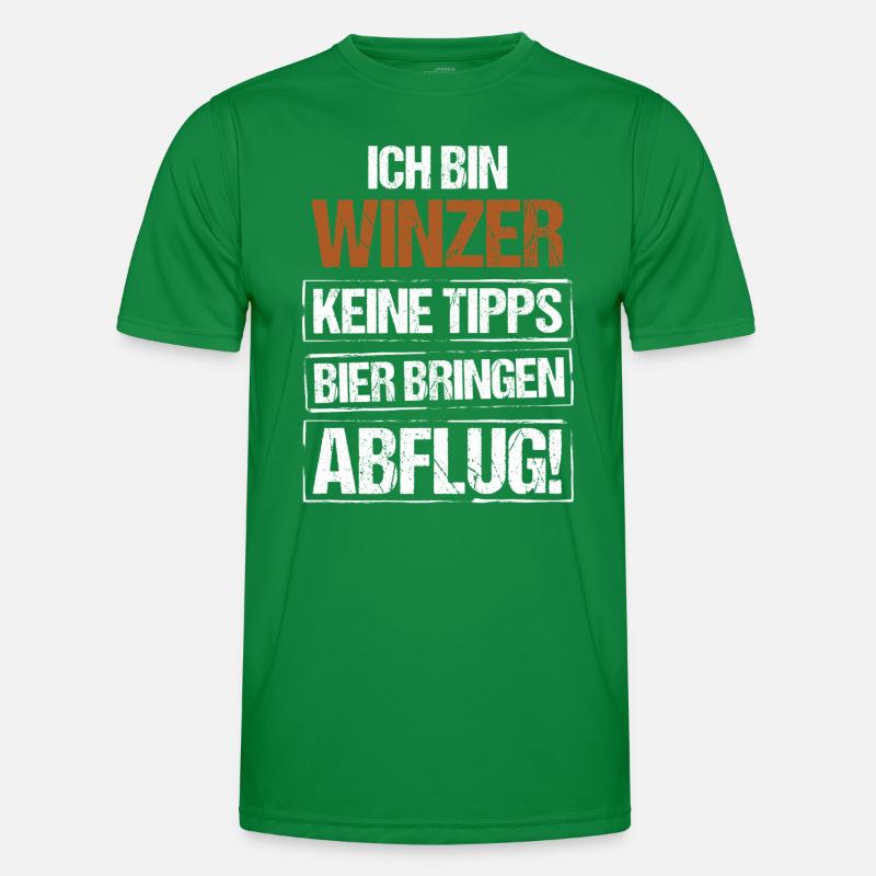 Ich bin Winzer - Bier bringen und Abflug Männer Funktions-T-Shirt