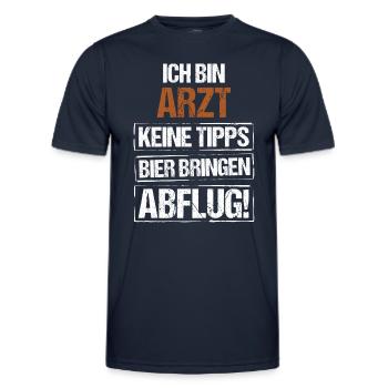 Je suis médecin - Apportez de la bière et partez - T-shirt sport Homme - bleu marine - Devant - AI Model Male 178 dark (178cm)