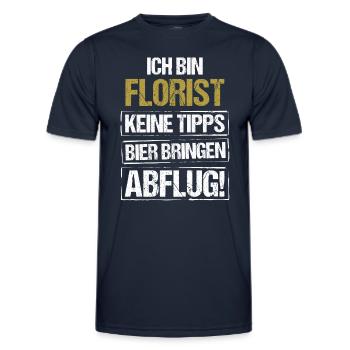 Je suis fleuriste - apporte de la bière et décolle - T-shirt sport Homme - bleu marine - Devant - AI Model Male 178 dark (178cm)