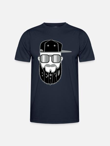 logo beard hiphop - T-shirt sport Homme - bleu marine