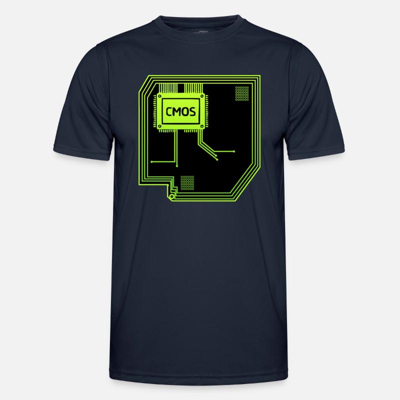Computerchip Computertechniker - Männer Funktions-T-Shirt - Navy