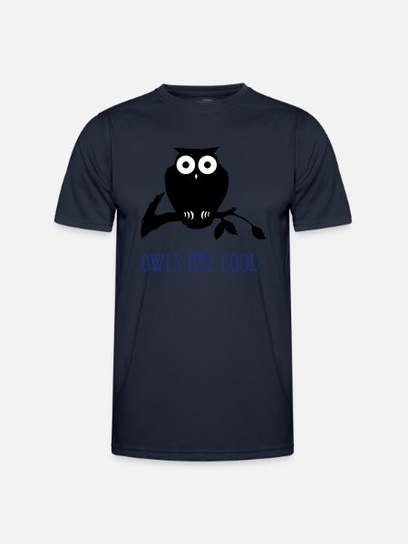 owls are cool - Men's Functional T-Shirt - navy