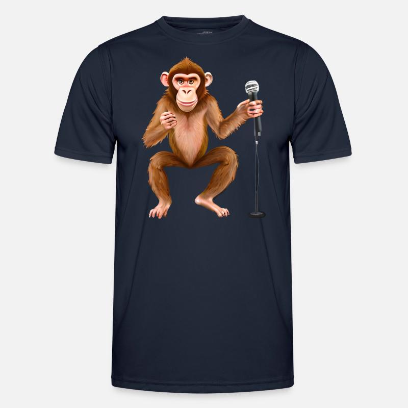 Singender Affe Männer Funktions-T-Shirt