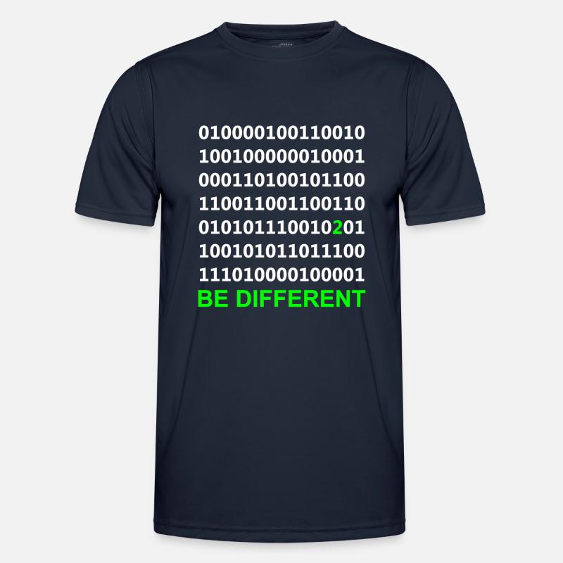 Be Different - Binary - Digital - Men's Functional T-Shirt - navy