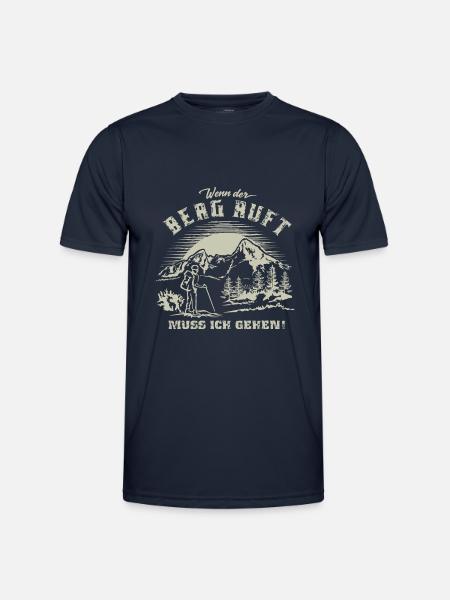 Tour zum Berg Watzmann wandern - Berchtesgaden - Männer Funktions-T-Shirt - Navy
