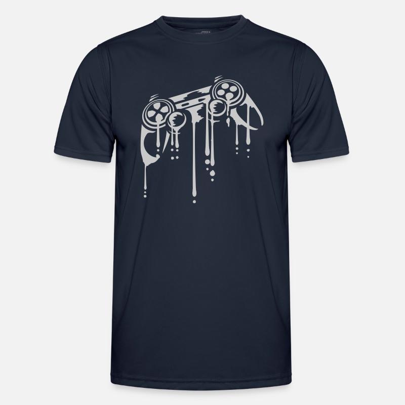 Drops Controller Retro Graffiti - Men's Functional T-Shirt - navy