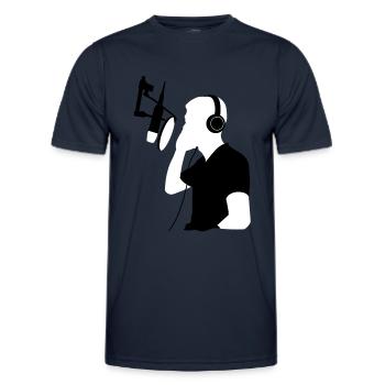 record - Men's Functional T-Shirt - navy - Front - AI Model Male 178 dark (178cm)