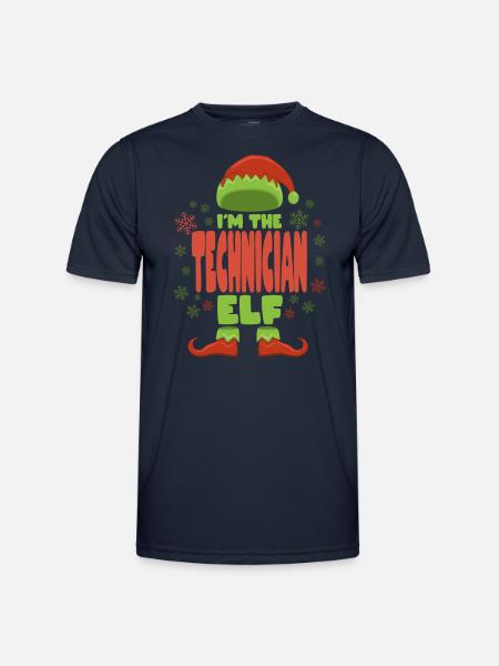 Technician Christmas Elf - Men's Functional T-Shirt - navy