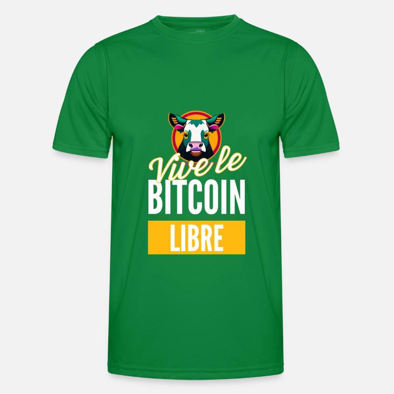 Vive le bitcoin libre tshirt cryptos T-shirt sport Homme