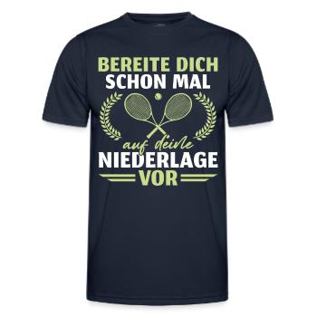 Tennis Niederlage Tennisspieler - Männer Funktions-T-Shirt - Navy - Vorne - AI Model Male 178 dark (178cm)