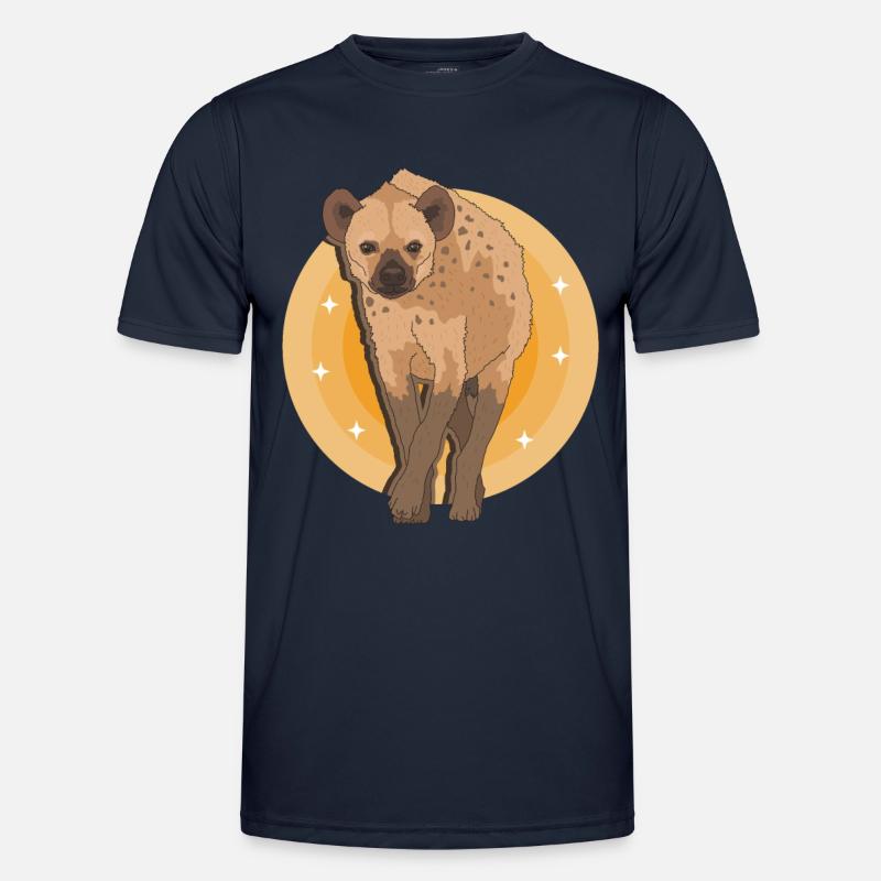 Hyäne Tüpfelhyäne Hyänen Geschenk - Männer Funktions-T-Shirt - Navy