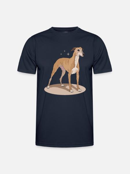 Whippet Cadeaux de lévrier anglais - T-shirt sport Homme - bleu marine