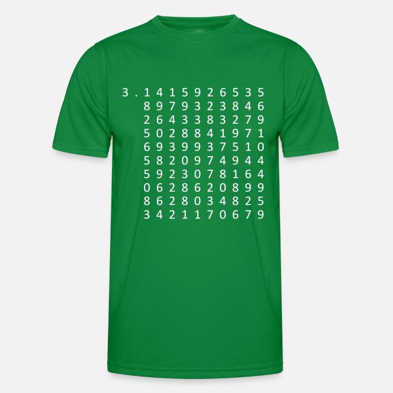 Pi auf 100 Dezimalstellen Männer Funktions-T-Shirt