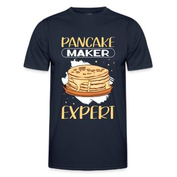 Pancakes | Pancake Pancake Gift - Men's Functional T-Shirt - navy - Front - AI Model Male 178 dark (178cm)