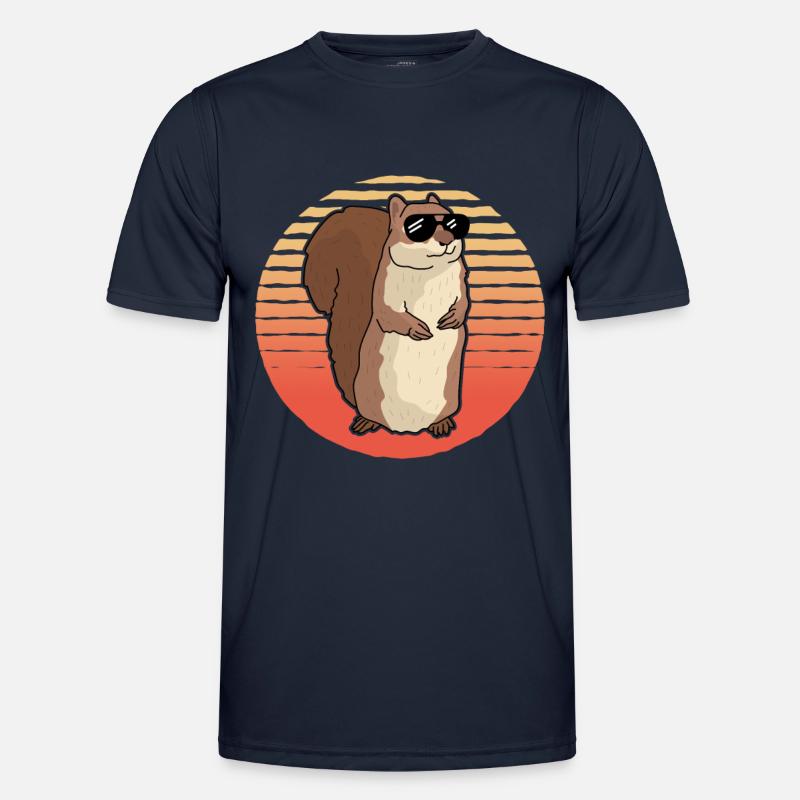 Süßes Eichhörnchen Grauhörnchen Hörnchen Geschenk - Männer Funktions-T-Shirt - Navy