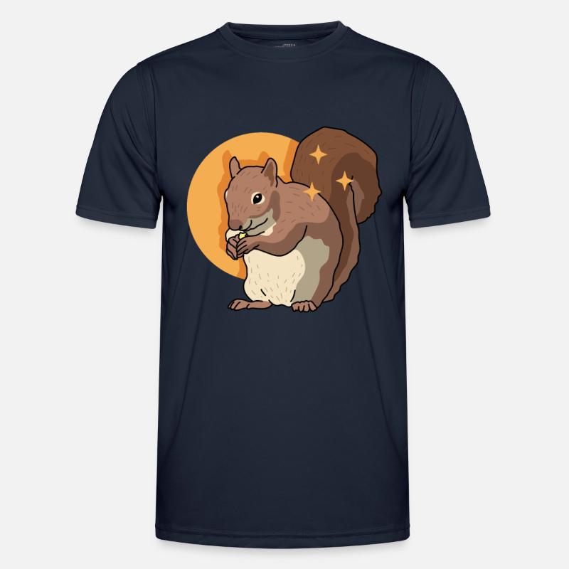 Süßes Eichhörnchen Grauhörnchen Geschenk - Männer Funktions-T-Shirt - Navy