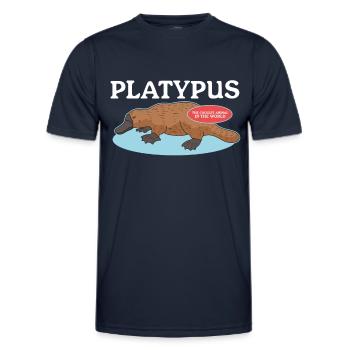 Schnabeltier Platypus Schnabeltiere Geschenk - Männer Funktions-T-Shirt - Navy - Vorne - AI Model Male 178 dark (178cm)