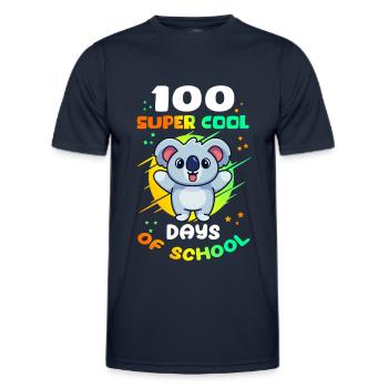 100 School Days Kids School Student Gift - Men's Functional T-Shirt - navy - Front - AI Model Male 178 dark (178cm)