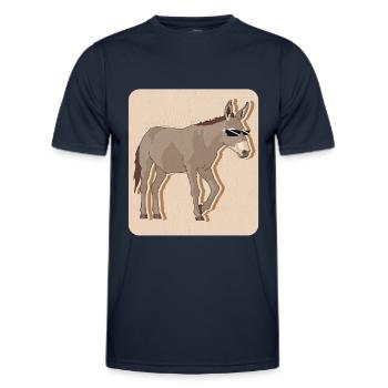 Donkey donkey owner donkey lover donkey gift - Men's Functional T-Shirt - navy - Front - AI Model Male 178 dark (178cm)