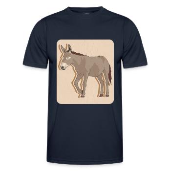 Donkey donkey owner donkey donkey lover gift - Men's Functional T-Shirt - navy - Front - AI Model Male 178 dark (178cm)