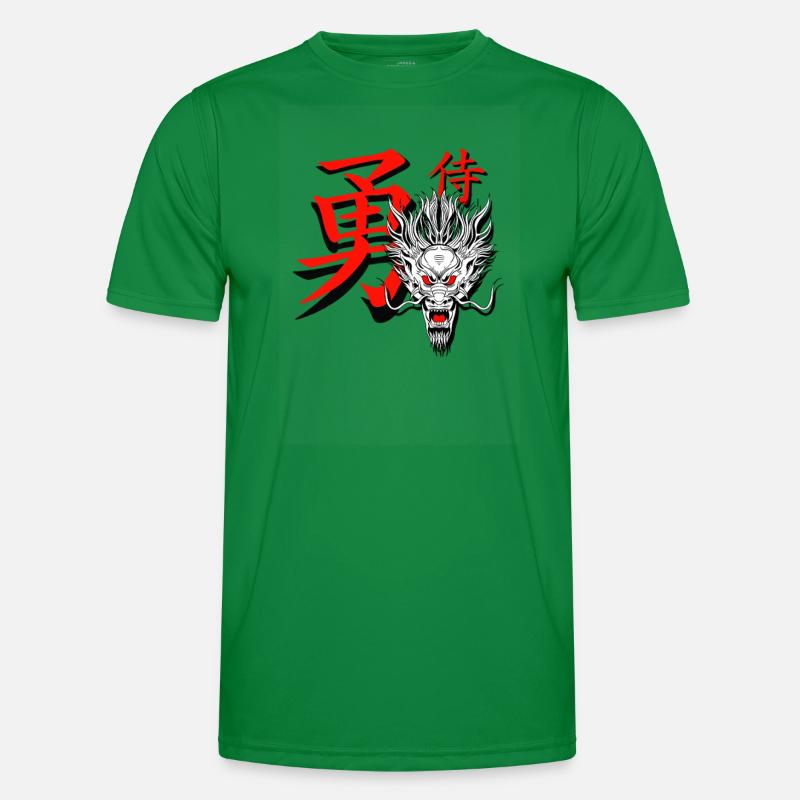 Samurai & Dragons – Japanese Warrior Design Men's Functional T-Shirt