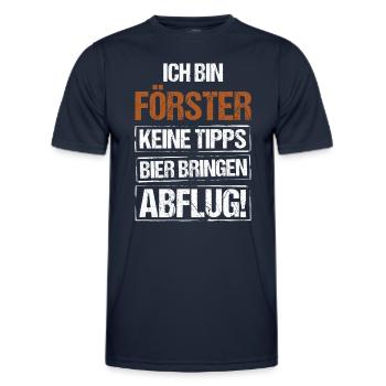 Je suis forestier - apportez de la bière et partez - T-shirt sport Homme - bleu marine - Devant - AI Model Male 178 dark (178cm)