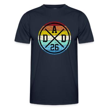Dad 26 Vater Baby Papa 2026 Vatertagsgeschenk - Männer Funktions-T-Shirt - Navy - Vorne - AI Model Male 178 dark (178cm)