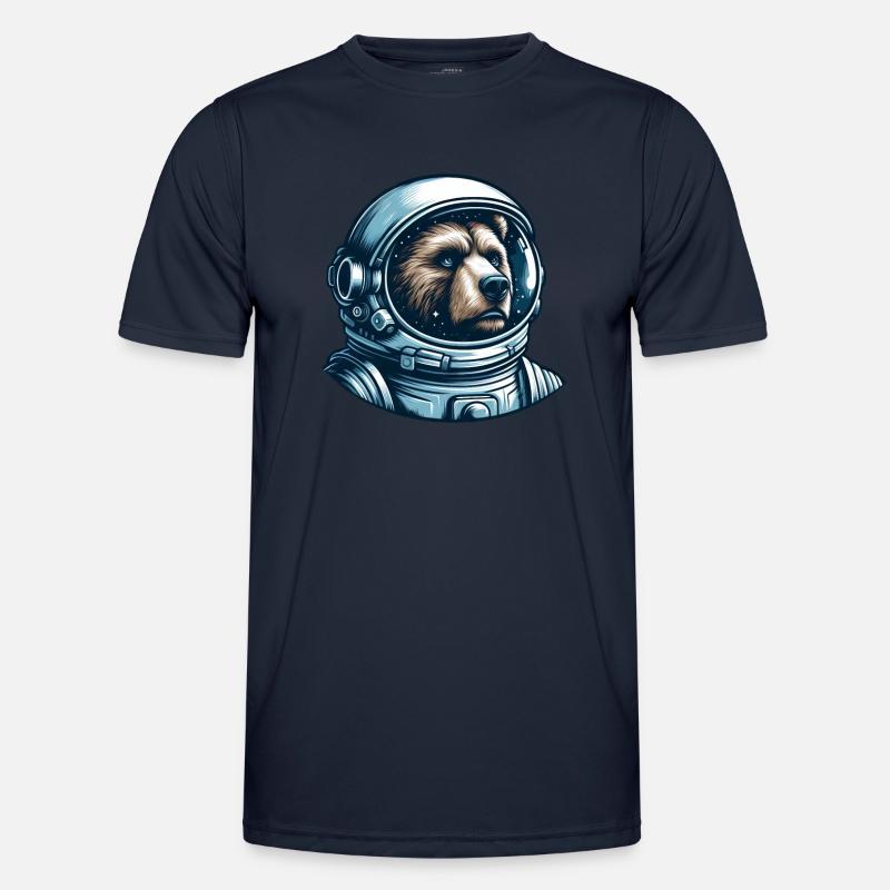 Pensive bear in outer space Men's Functional T-Shirt