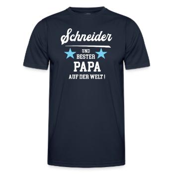 Schneider Bester Papa Vatertag Geburtstag - Männer Funktions-T-Shirt - Navy - Vorne - AI Model Male 178 dark (178cm)
