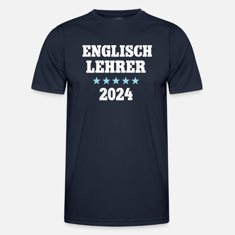 Englisch Lehrer 2024 Englischlehrer Sprachlehrer - Männer Funktions-T-Shirt - Navy