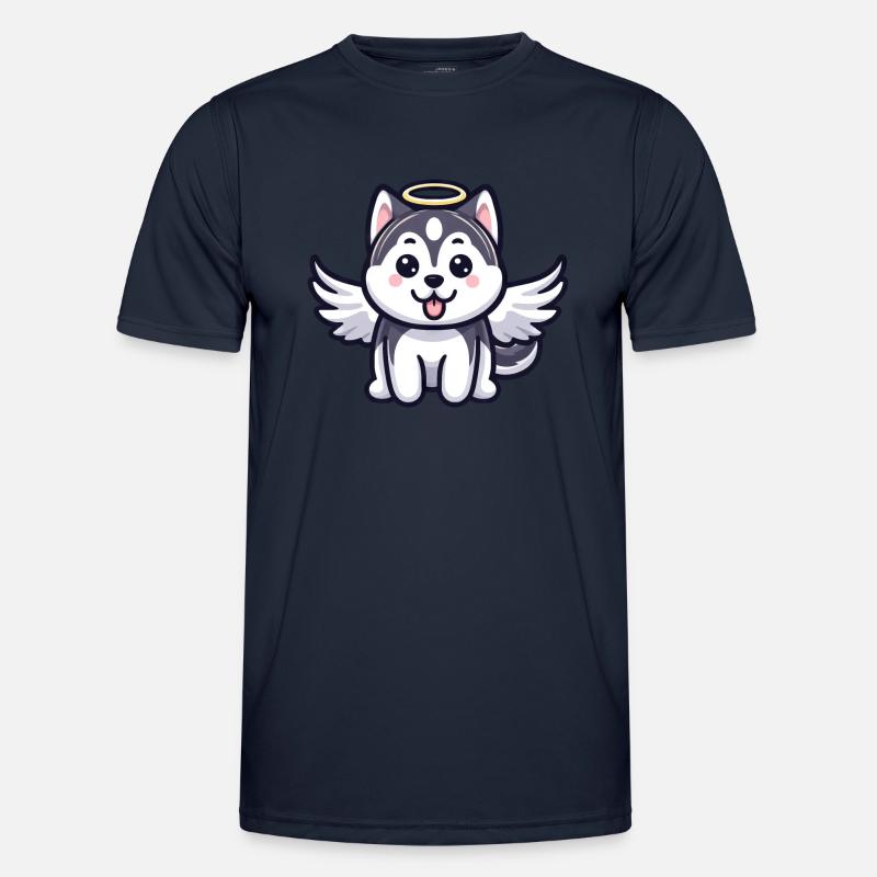 Dobermann Engel Welpe Design Männer Funktions-T-Shirt
