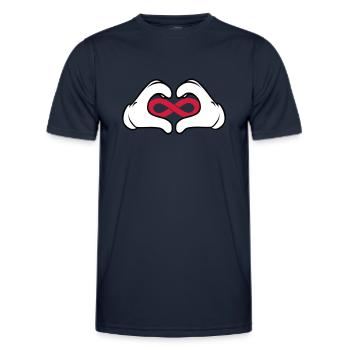Comic Hand Love Forever (Symbol) - Männer Funktions-T-Shirt - Navy - Vorne - AI Model Male 178 dark (178cm)