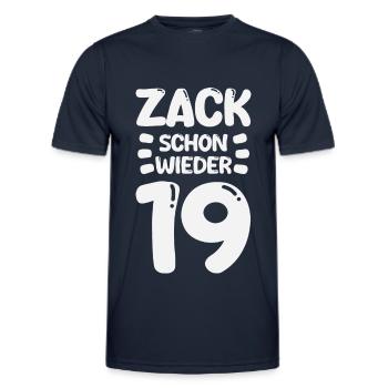 Zack 19 again! Birthday - Men's Functional T-Shirt - navy - Front - AI Model Male 178 dark (178cm)