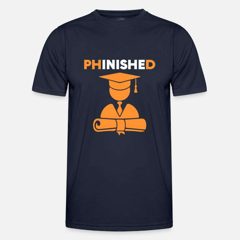 PhinisheD PhD-Absolvent Gift - Männer Funktions-T-Shirt - Navy