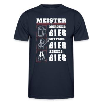 Mon quotidien de maître - T-shirt sport Homme - bleu marine - Devant - AI Model Male 178 dark (178cm)