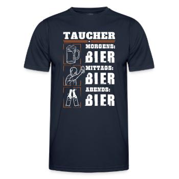 My daily routine as a diver - Men's Functional T-Shirt - navy - Front - AI Model Male 178 dark (178cm)