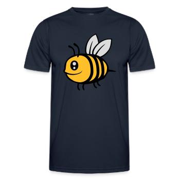 Cute little cartoon bee - Men's Functional T-Shirt - navy - Front - AI Model Male 178 dark (178cm)