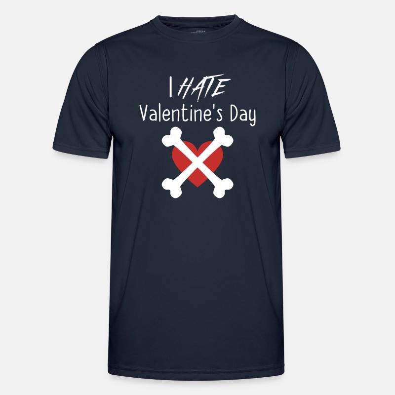 I Hate Valentine's Day - Men's Functional T-Shirt - navy
