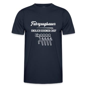 Fahrzeugbauer Chef Fahrzeugbau Karosseriebauer - Männer Funktions-T-Shirt - Navy - Vorne - AI Model Male 178 dark (178cm)