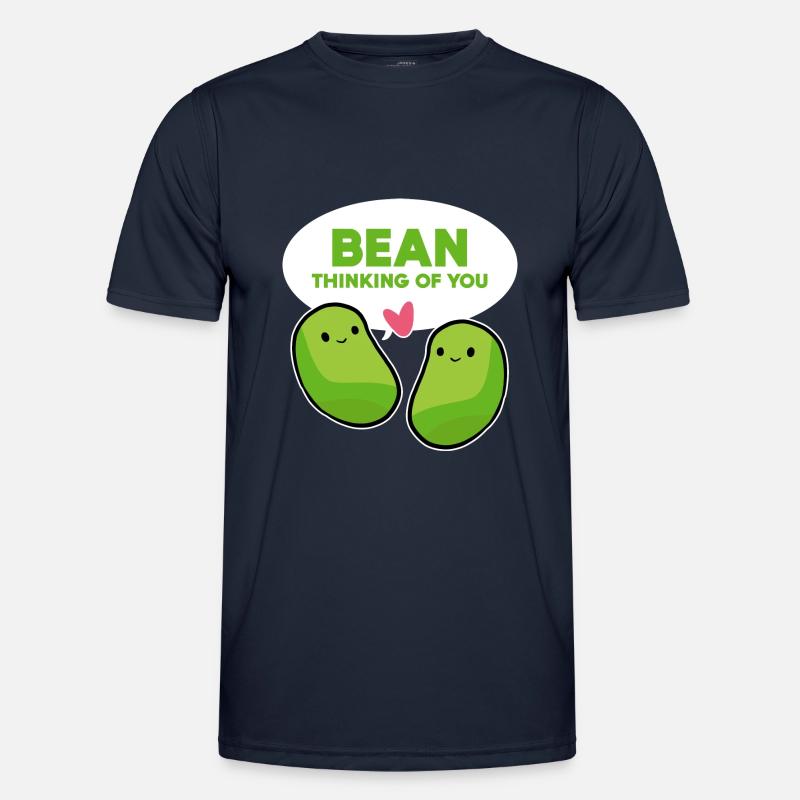 BEAN Think Vegetable Lovers Gift - Men's Functional T-Shirt - navy