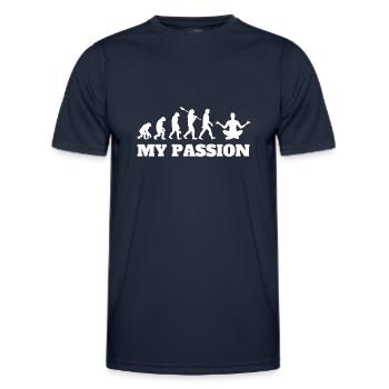 My Passion - Yoga Evolution - Männer Funktions-T-Shirt - Navy - Vorne - AI Model Male 178 dark (178cm)