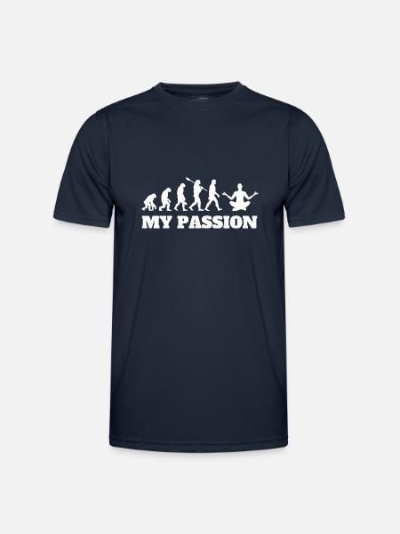 My Passion - Yoga Evolution - Men's Functional T-Shirt - navy