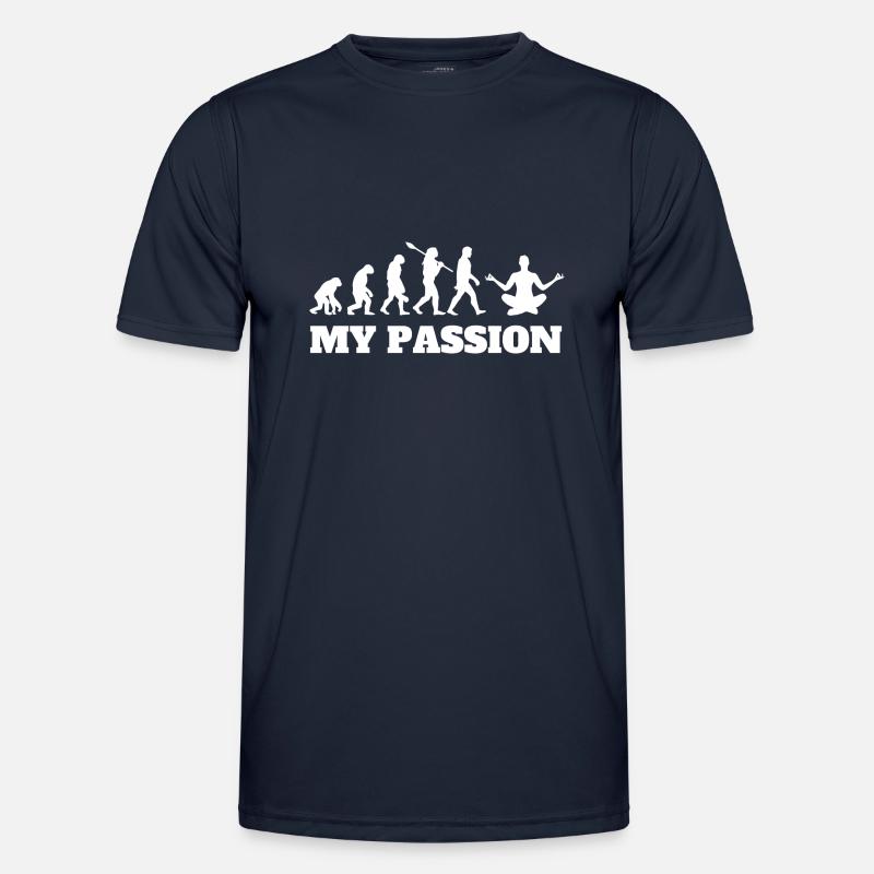 My Passion - Yoga Evolution - Men's Functional T-Shirt - navy