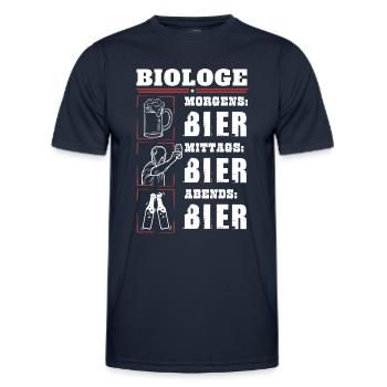 Mon quotidien de biologiste - T-shirt sport Homme - bleu marine - Devant - AI Model Male 178 dark (178cm)