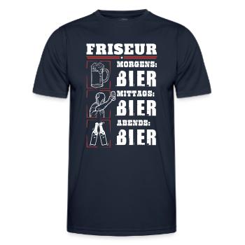 Mon quotidien de coiffeuse - T-shirt sport Homme - bleu marine - Devant - AI Model Male 178 dark (178cm)