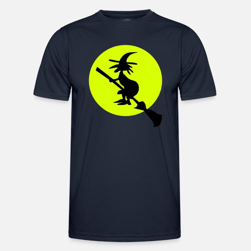 witch and full moon - Men's Functional T-Shirt - navy