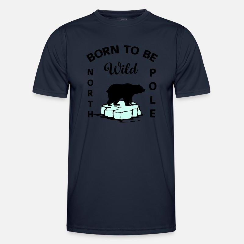 Polar Bear Wilderness Antarctica - Men's Functional T-Shirt - navy