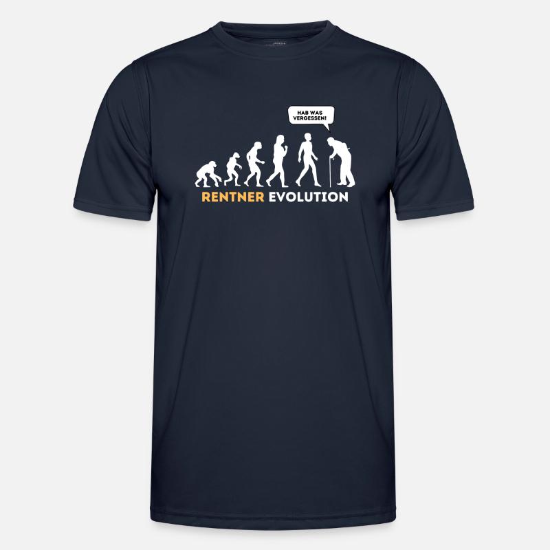 Rentner Evolution Lustig Ruhestand - Männer Funktions-T-Shirt - Navy
