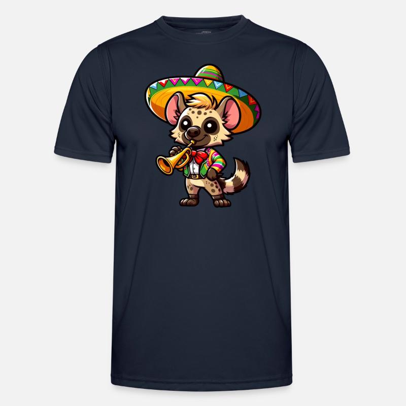 Cinco de Mayo Hyäne Trompeter - Männer Funktions-T-Shirt - Navy